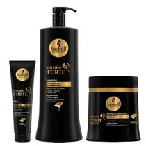 Kit Shampoo 1L Máscara 500G Leave 150G Haskell Cavalo Forte