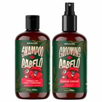Kit Shampoo 2 em 1 Grooming Para Cabelo Guaraná Don Alcides