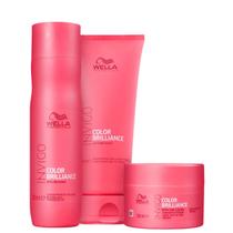 Kit Shampoo 250ml, Condicionador 200ml, Máscara 150ml Brilliance - Wella