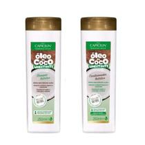 Kit shampoo 250ml condicionador capicilin óleo de coco umect