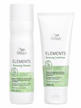 Kit shampoo 250ml e condicionador 200ml força, nutrição e cabelos mais saudáveis e fortalecidos, wella professionals elements renewing