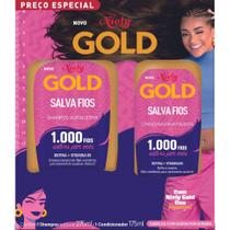 Kit shampoo 275ml + condicionador 175ml antiquebra biotina e vitamina b5 niely gold salva fios preço especial