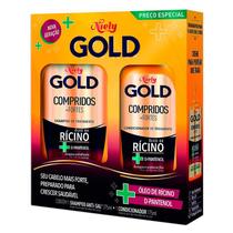 Kit Shampoo 275ml + Condicionador 175ml Niely Gold Compridos + Fortes