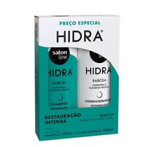 Kit shampoo 300ml + condicionador 500ml salon line hidra babosa