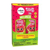Kit Shampoo 300ml + Condicionador Salon Line Tô de Cachos Melancia Kids 300ml