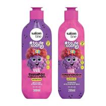 Kit Shampoo 300ml + Condicionador Salon Line Tô de Cachos Uva Kids 200ml