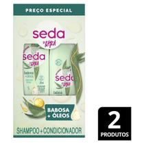 Kit Shampoo 300ml e Condicionador 190ml Seda by Rayza Babosa + Óleos
