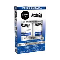Kit Shampoo 300ml e Condicionador 200ml SOS Bomba Original Crescimento Salon Line Kit Shampoo 300ml e Condicionador 200ml SOS Bomba Original Crescimento Salon Line