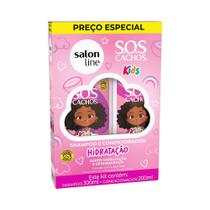 Kit Shampoo 300ml e Condicionador 200ml SOS Cachos Kids Hidratação Salon Line Kit Shampoo 300ml e Condicionador 200ml SOS Cachos Kids Hidratação Salon Line