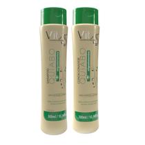 Kit Shampoo 300ml e Condicionador 300ml Quiabo Vitiss Hidratação Limpeza fortalecimmento fios