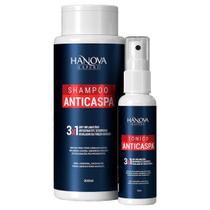 Kit Shampoo 300ml Tônico Anticaspa Hanova Expert 50ml 2 Produtos