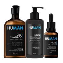 Kit Shampoo 31 240ml e Creme Balm Pós Barba com Óleo Hidratante Human 30ml