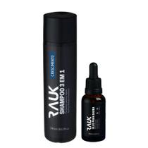 Kit Shampoo 31 240ml e Óleo para Barba 30ml Masculino Rauk