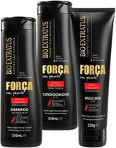 Kit Shampoo 350ml + Condicionador 350ml + Máscara 250g Força com Pimenta - Bioextratus Kit Shampoo 350ml + Condicionador 350ml + Máscara 250g Força com Pimenta - Bioextratus