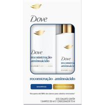 Kit Shampoo 350ml + Condicionador Dove Reconstrução+ Aminoácido Expert em Danos 175ml