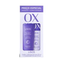 Kit Shampoo 375ml Condicionador 170ml OX Cosméticos Liso Duradouro Kit Shampoo 375ml Condicionador 170ml OX Cosméticos Liso Duradouro