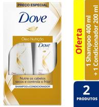Kit Shampoo 400ml + Condicionador 200ml Dove Óleo Nutrição - Unilever