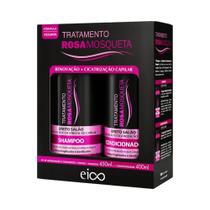 Kit shampoo 450ml + condicionador 400ml efeito salão rosa mosqueta eico Kit shampoo 450ml + condicionador 400ml efeito salão rosa mosqueta eico
