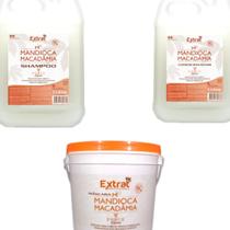 Kit Shampoo 5Lt / Condicionador 5Lt / Máscara Force Repair 2 Kg- Linha Lavatório Extrat Professional