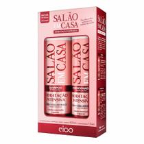 Kit Shampoo 800ml e Condicionador 750ml Salão Em Casa Hidratação Intensiva Eico
