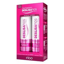 Kit Shampoo 800ml e Condicionador 750ml Tratamento Deslisa Fios Eico Kit Shampoo 800ml e Condicionador 750ml Tratamento Deslisa Fios Eico