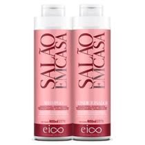 Kit Shampoo 800ml e Condicionador 800ml Eico Salão em Casa Eico