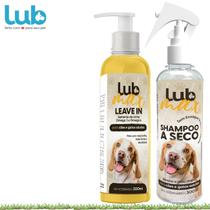 Kit Shampoo a seco e Leave-in Lub Max Para Cães e Gatos