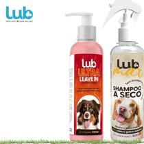 Kit Shampoo a seco e Leave-in Lub Ultra Para Cães e Gatos