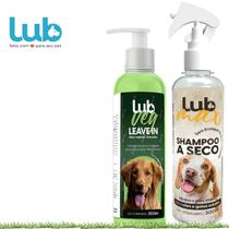 Kit Shampoo a seco e Leave-in Lub Veg Para Cães e Gatos