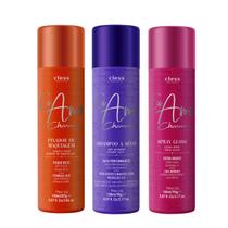 Kit Shampoo a seco + Fixador de maquiagem + Spray Gloss Eu Amo Charming