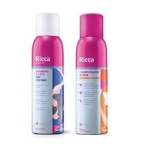 Kit Shampoo a Seco Neutro Sem Perfume e Condicionador A Seco Segunda Chance Ricca 150ml