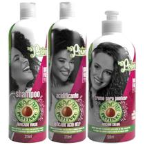 Kit Shampoo + Acidificante + Creme Pentear Avocado Abacate Soul Power Tratamento Capilar Vegano Kit Shampoo + Acidificante + Creme Pentear Avocado Abacate Soul Power Tratamento Capilar Vegano