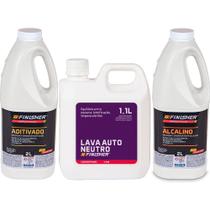 Kit Shampoo Aditivado Alcalino 2l Finisher Lava Auto Neutro