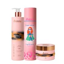 Kit Shampoo Afro, Gel & Creme Super Wavy e Proteína Infinity - Dhonna Limpeza, Definição e Nutrição Intensa Kit Shampoo Afro, Gel & Creme Super Wavy e Proteína Infinity - Dhonna Limpeza, Definição e Nutrição Intensa