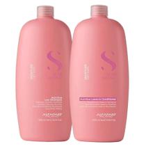 Kit Shampoo Alfaparf Semi Di Lino Nutririve 1L + Condicionador Leave-in Nutritive 1L