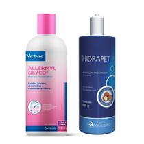 Kit Shampoo Allermyl Glyco 500ml + Hidrapet Creme 500g - AGENER UNIAO E VIRBAC