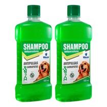Kit Shampoo Antipugas e Carrapato com 2 unidades Para Cães Antiparasitário Kit Shampoo Antipugas e Carrapato com 2 unidades Para Cães Antiparasitário