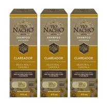 Kit Shampoo Antiqueda Tío Nacho Clareador C/ 3Un 415ml Cada