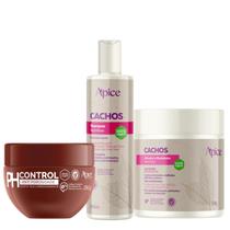 Kit Shampoo, Ativador de Cachos, Acidificante Ph Control - Apice Tratamento Intensivo Antifrizz e Nutritivo Kit Shampoo, Ativador de Cachos, Acidificante Ph Control - Apice Tratamento Intensivo Antifrizz e Nutritivo