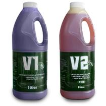 Kit Shampoo Automotivo Acido 1/100 Desincrustante Desengraxante Barro Concentrado Sujeira Pesada - 2 Litros V1 e V2 H11