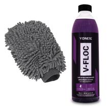 Kit Shampoo Automotivo V-Floc Vonixx + Luva Microfibra Limpeza suave sem Riscos