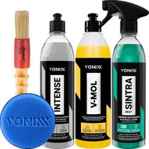 Kit Shampoo Automotivo V-Mol 500ml Revitalizador de Plasticos Intense 500ml Limpador Sintra Fast Vonixx