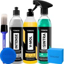 Kit Shampoo Automotivo V-Mol 500ml Revitalizador de Plasticos Intense 500ml Limpador Sintra Fast Vonixx Kit Shampoo Automotivo V-Mol 500ml Revitalizador de Plasticos Intense 500ml Limpador Sintra Fast Vonixx