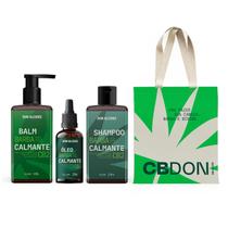 Kit shampoo balm e óleo ozonizado para barba don alcides cb2 sacola