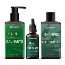 Kit shampoo, balm e óleo ozonizado para barba don alcides cb2