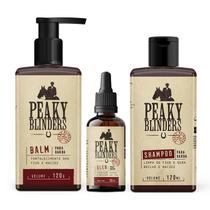 Kit shampoo balm e óleo para barba don alcides peaky blinders