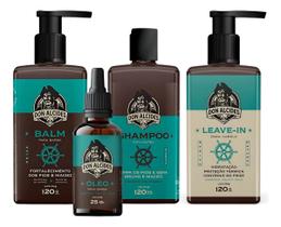 Kit Shampoo + Balm + Óleo + Leave-in Don Alcides Calico Jack Kit Shampoo + Balm + Óleo + Leave-in Don Alcides Calico Jack