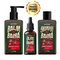 Kit shampoo + balm + óleo para barba don alcides guaraná