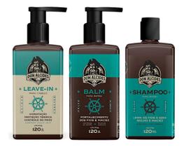 Kit Shampoo Barba + Balm + Leave-in Don Alcides Calico Jack Kit Shampoo Barba + Balm + Leave-in Don Alcides Calico Jack