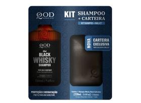 Kit Shampoo Barba E Cabelo Qod Whisky + Carteira ( virtual amazon)